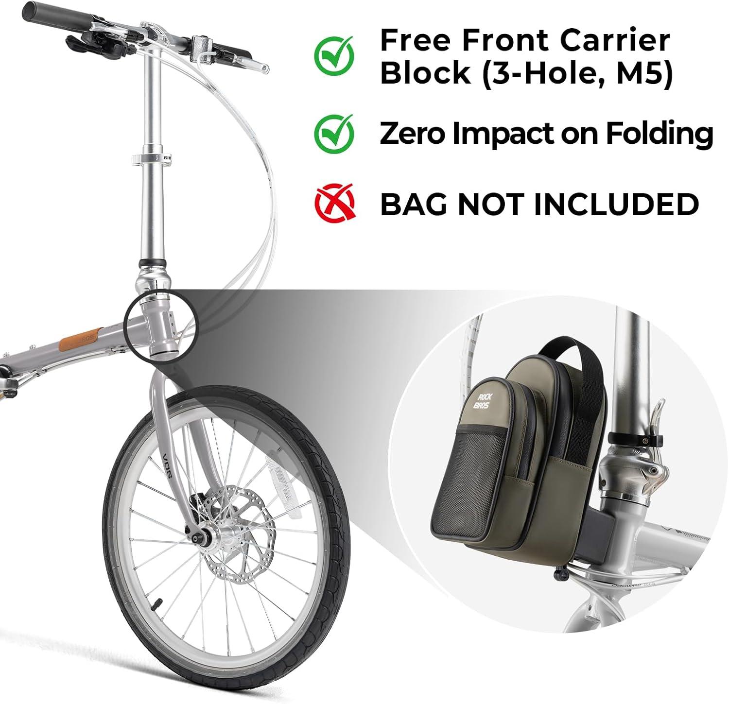 imageROCKBROS VDS 20 Inch for Adults 26lb Lightweight Foldable Bike for Women amp Men Shimano 8Speed Adult Folding Bicycle with Disc Brakes Portable Commuter City Bikesilver