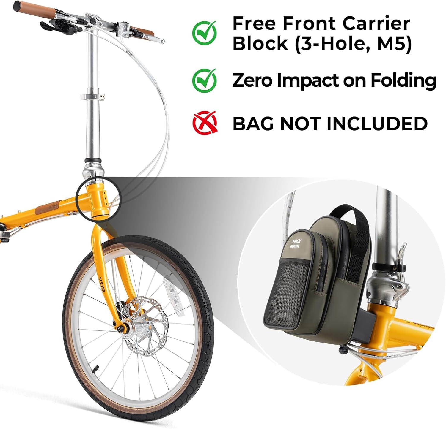 imageROCKBROS VDS 20 Inch for Adults 26lb Lightweight Foldable Bike for Women amp Men Shimano 8Speed Adult Folding Bicycle with Disc Brakes Portable Commuter City Bikeyellow