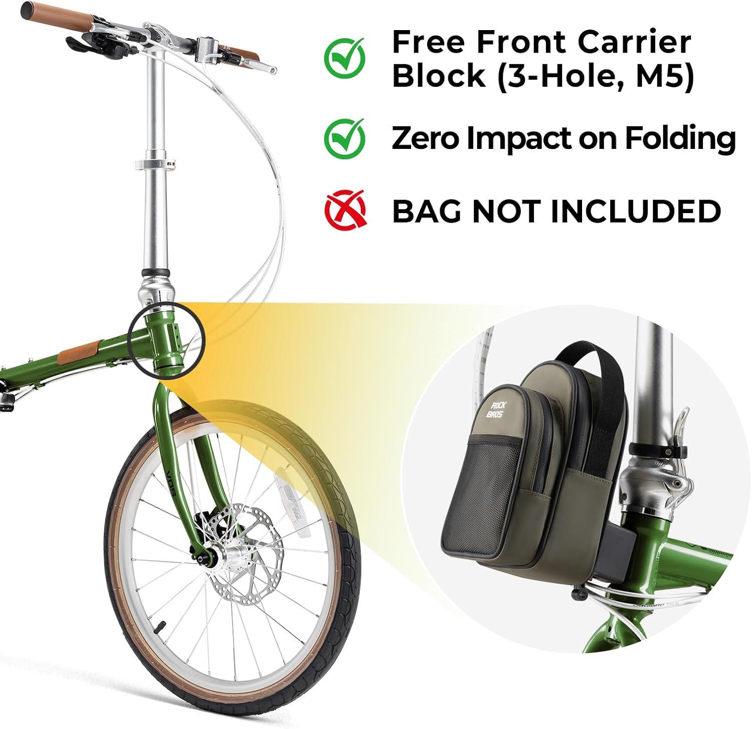 imageROCKBROS VDS 20 Inch for Adults 26lb Lightweight Foldable Bike for Women amp Men Shimano 8Speed Adult Folding Bicycle with Disc Brakes Portable Commuter City Bikegreen