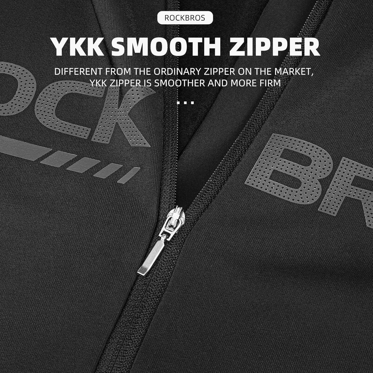 imageROCKBROS Winter Cycling Jacket for Men Thermal Fleece Bike Jackets Windproof Cold Weather Running Jacket BreathableGreen