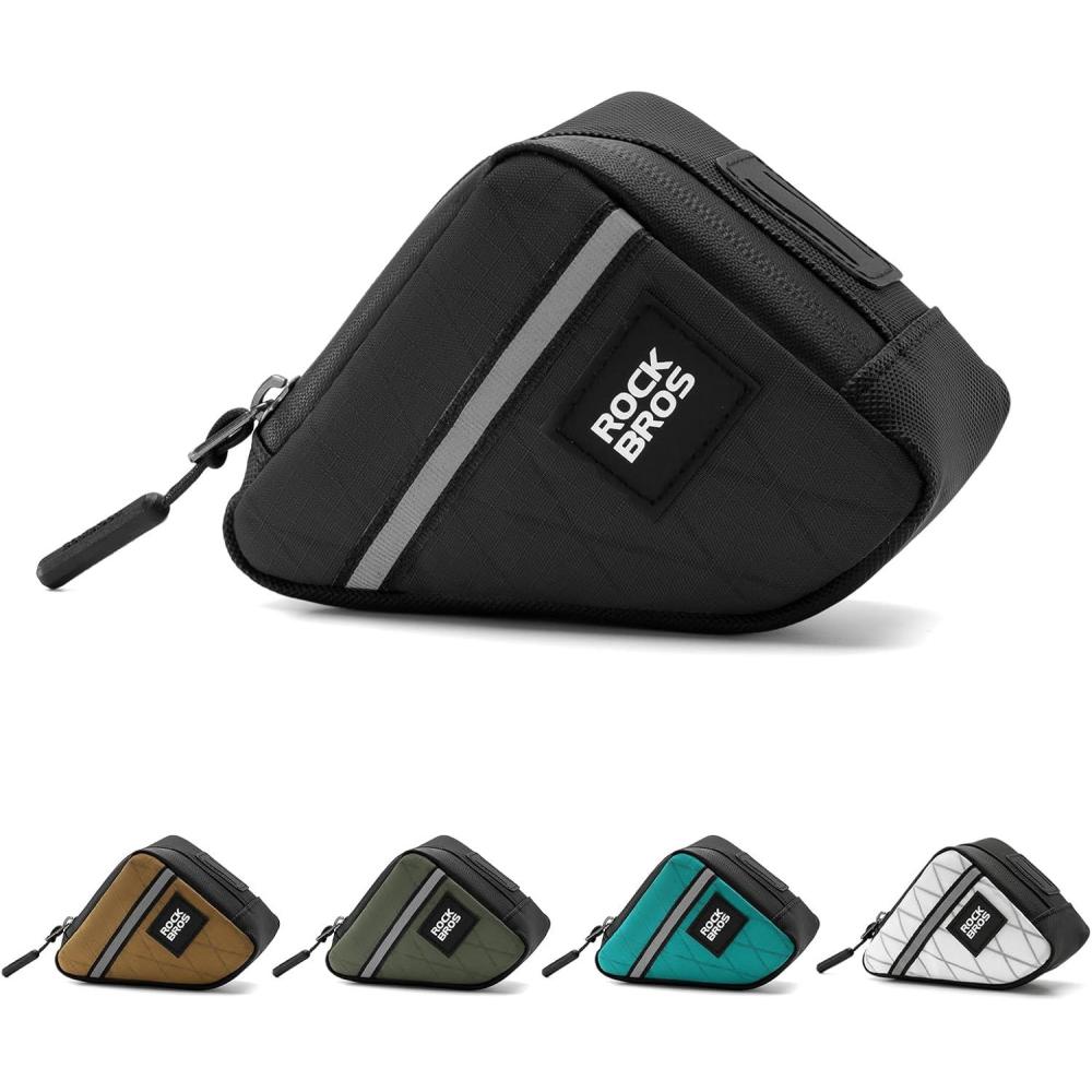 imageROCKBROS Bike Frame Pouch Triangle Bike Pouch Waterproof Small Bicycle Accessories for Boys Girls Men Women Universally Compatible with Road Bikes Brompton Bikes Folding Bikes and Kids BikesBlack