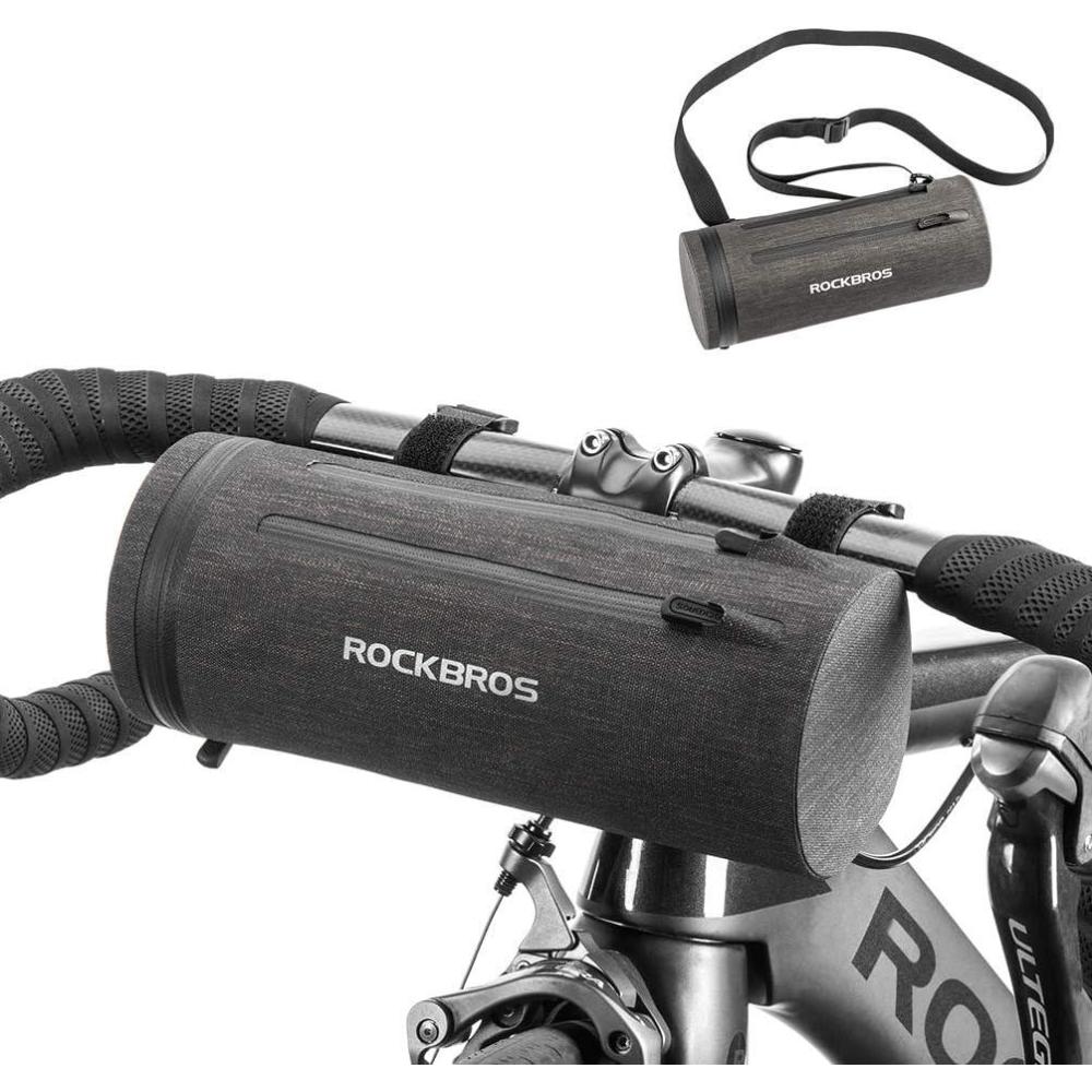 imageROCKBROS Bike Handlebar Bag Bike Bag Front Frame Storage Bag Commuter Shoulder Bag Waterproof LargeCapacity Front Pack for Road Bike MTB Mountain Bike