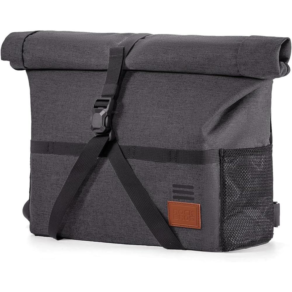 imageROCKBROS Bike Handlebar Bag Folding Bike Bag Bicycle Front Bag Bike Accessories for Men Women Bicycle Accessories for Cycling Folding Bike Storage 8L10LBlack
