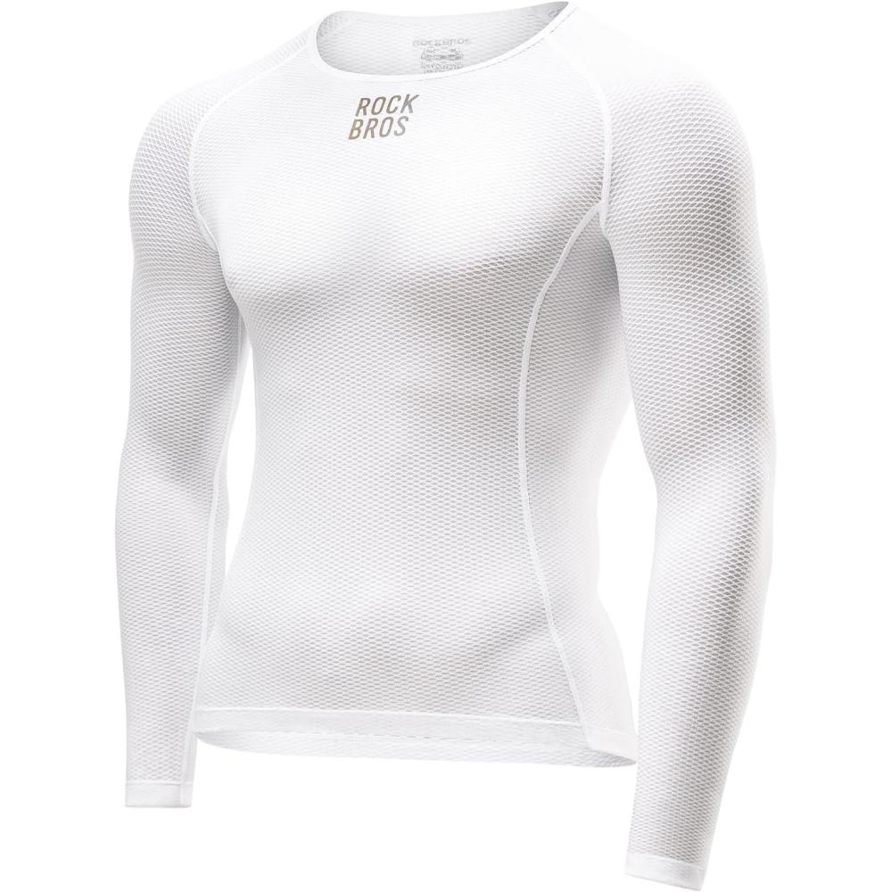 imageROCKBROS Cycling Jersey Long Sleeve Bike Jersey for Men Quick Dry Seamless Bike Shirt Underlayer Bicycle Clothing