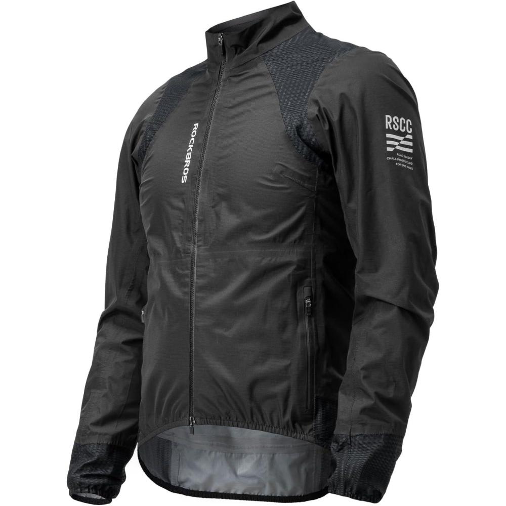 imageROCKBROS Mens Cycling Rain Jacket Waterproof Running Bike Windbreaker Lightweight Jacket for Outdoor Sports