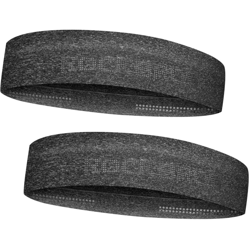imageROCKBROS Mens Headband Running Elastic NonSlip Sweat Bands Soft Fabric Head Bands for Women Yoga Workout Basketballgrey 2pack