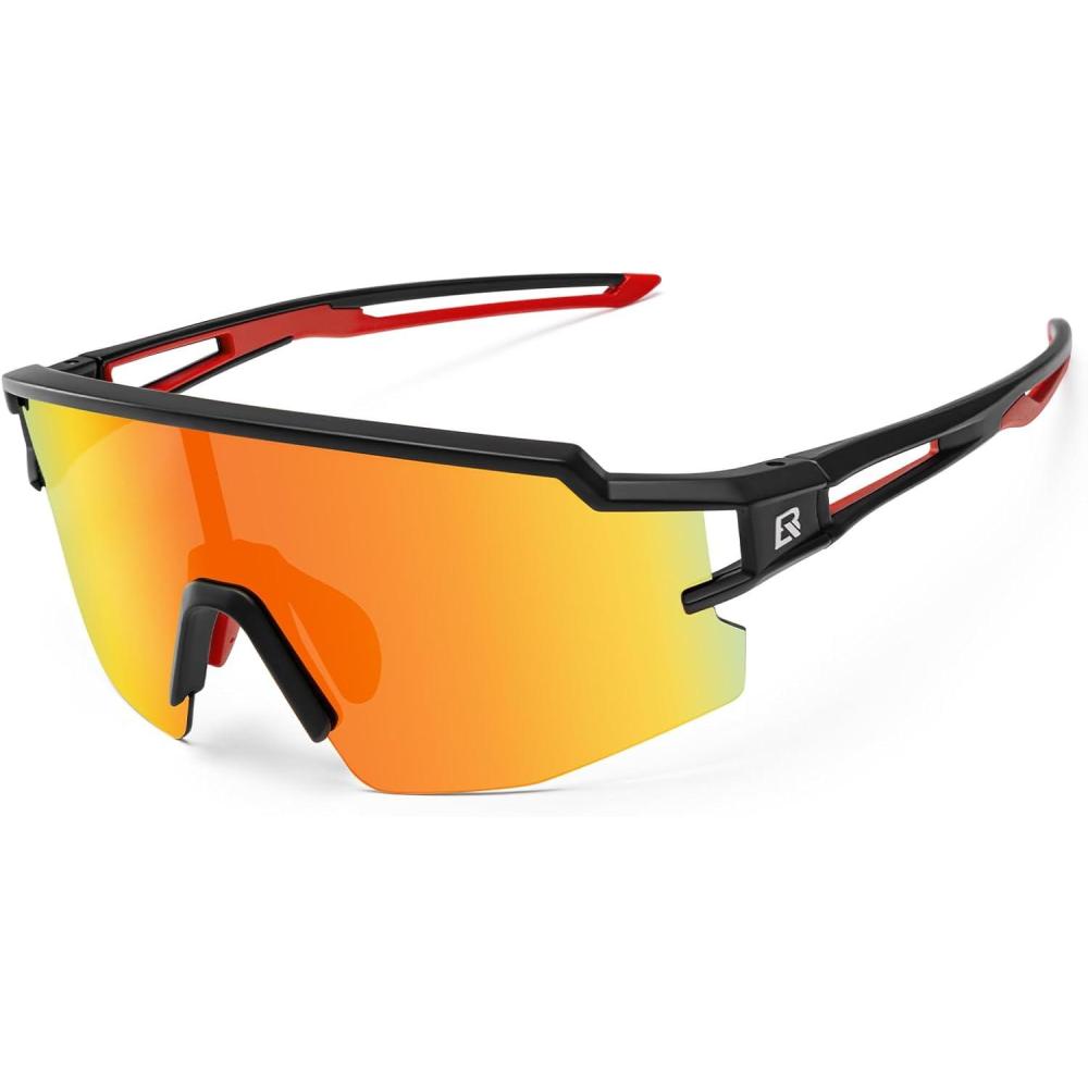 imageROCKBROS Polarized Kids Cycling Glasses Youth Kids Baseball Sunglasses UV400 Protection Goggles Girls BoysBlack Sand Frame
