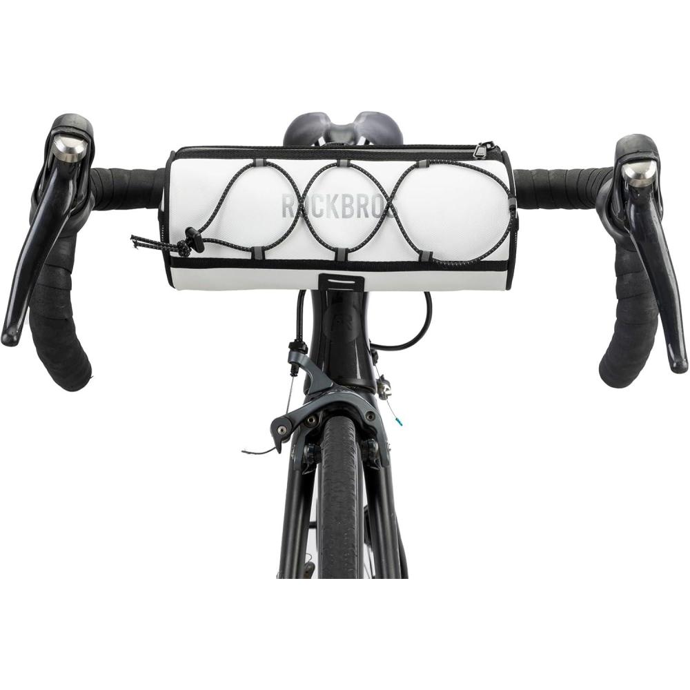 imageROCKBROS ROAD TO SKY Bike Handlebar Bag Bicycle Front Bag Bag Storage Bag Lightweight amp Sturdy Bicycle Handlebar bag for Road Mountain Bike 2LBlackWhite