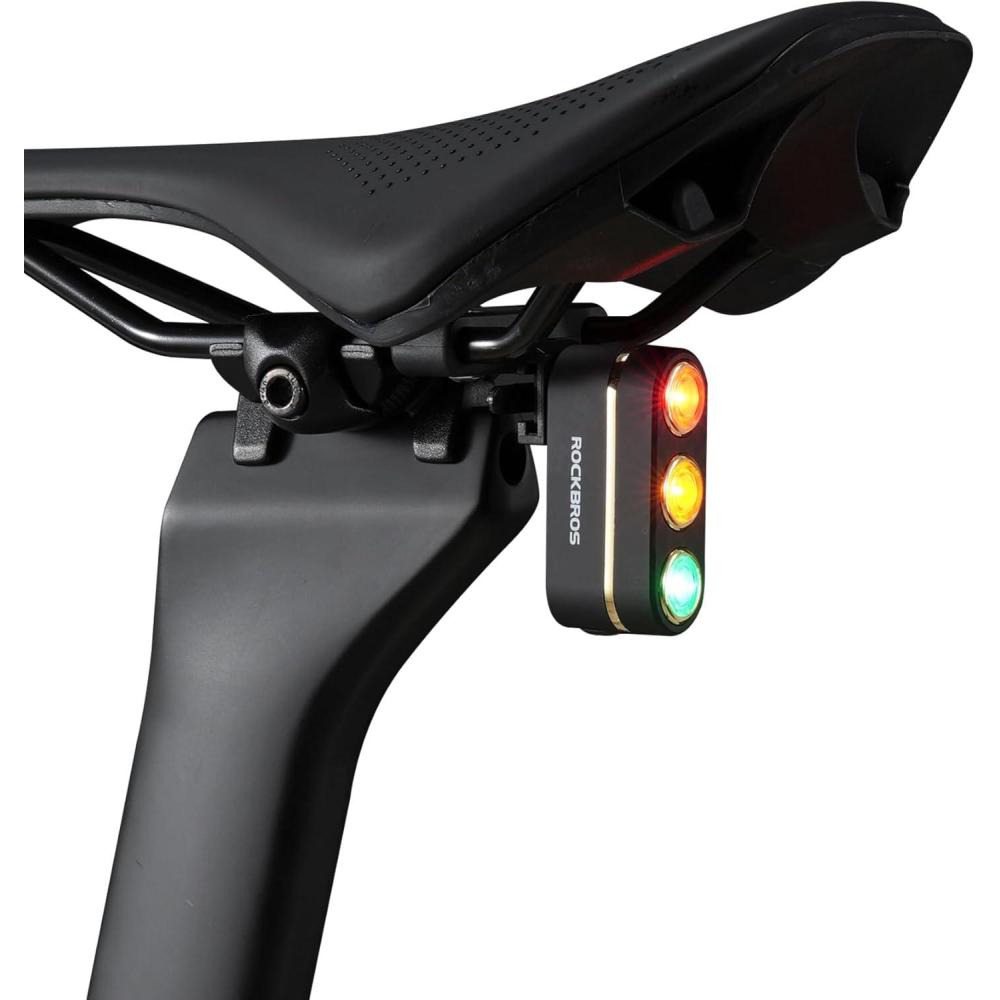 imageROCKBROS Rechargeable Bike Tail Light Brake Sensing Rear Bike Light Ultra Bright Led Bicycle Tail Lights for Night Ride Ipx6 Waterproof Safety Flashlight Cycling Safety Accessories