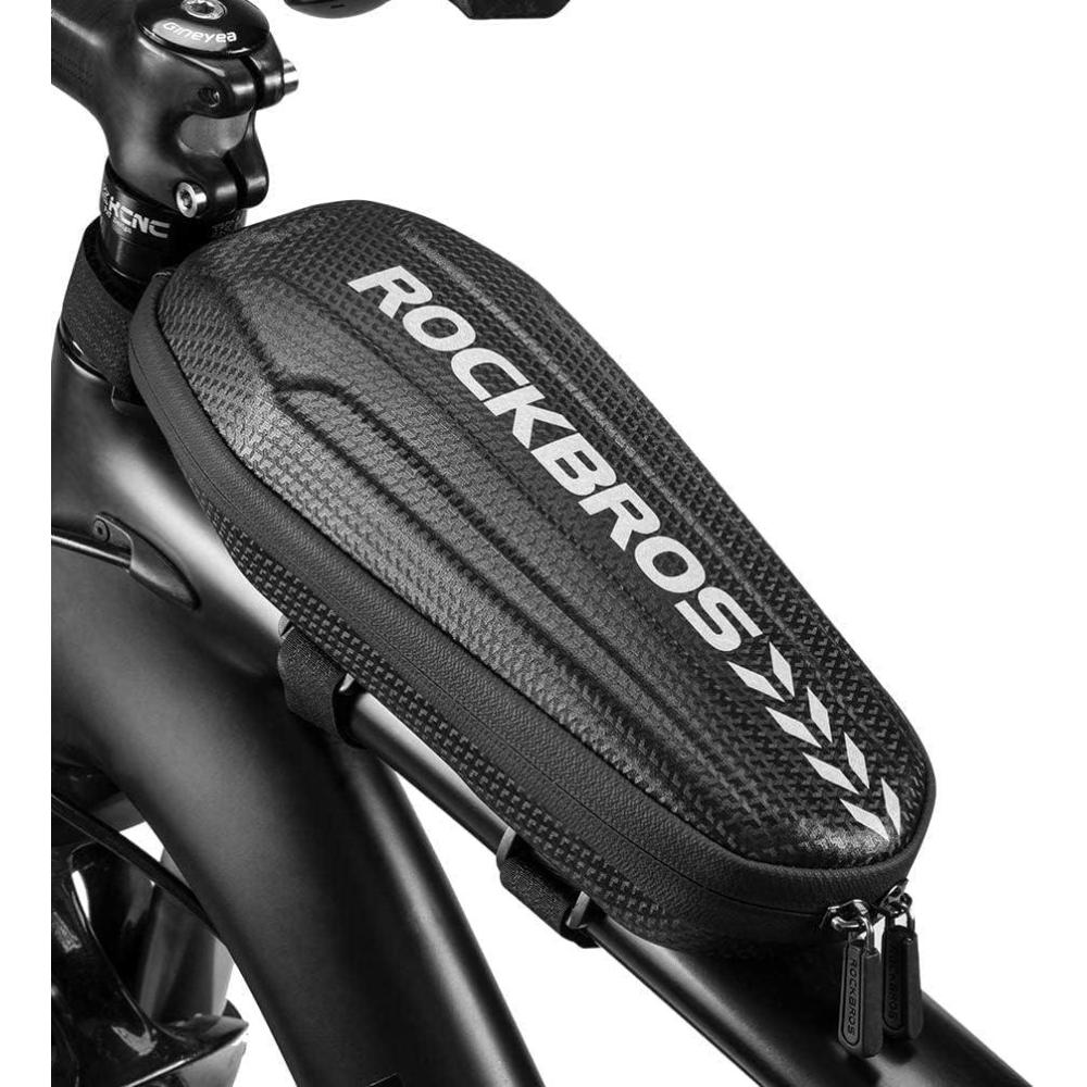 imageROCKBROS Top Tube Bike Bag EVA Bicycle Pouch Storage Pack Water Resistant Phone Bag Below 6265 for Mountain amp Road BikeLarge15L