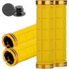imageROCKBROS 4pcs Bike Handlebar Grips  Double Lock On Comfortable AntiSlip for Mountain BMX Scooter Beach Cruiser amp Folding Bikesyellow