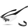 imageROCKBROS Photochromic Sports Sunglasses Mens Pickleball Glasses Cycling Glasses MTB Sunglasses with Removable Elasctic BandBlack