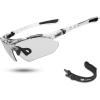 imageROCKBROS Photochromic Sports Sunglasses Mens Pickleball Glasses Cycling Glasses MTB Sunglasses with Removable Elasctic BandGrey