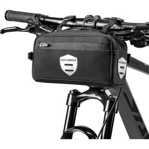 ROCKBROS Bike Handlebar Bag Front Frame Bag Cycling Pouch Bicycle Top Tube Bag Storage Bag with Removable Shoulder Strap for Adults Road MTB Outdoor
