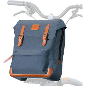ROCKBROS Bike Handlebar Bag for Brompton, 8.3L Detachable Folding Bicycle Handlebar Bag, Convertible to Backpack with Laptop Sleeve, Cycling Bag for Commuting