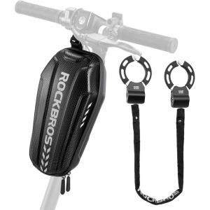 ROCKBROS Bike Lock Scooter Lock 23.4-Inch Heavy Duty Anti-Theft Chain Lock with Key E-Bikes Accessories(Lock + Storage Bag)