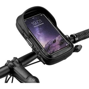 ROCKBROS Bike Motorcycle Phone Mount Handlebar Bag – 360° Rotatable Waterproof Shockproof Phone Holder for iPhone up to 7” | Bicycle Cycling & Motorcycle Accessories