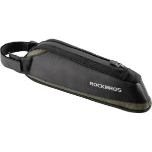 ROCKBROS Bike Top Tube Bag Bike Frame Bag Bike Triangle Bag Small Aerodynamic Bag for Triathlon and Gravel Bikes(Black)