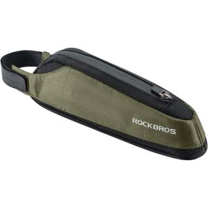 ROCKBROS Bike Top Tube Bag Bike Frame Bag Bike Triangle Bag Small Aerodynamic Bag for Triathlon and Gravel Bikes(Green)