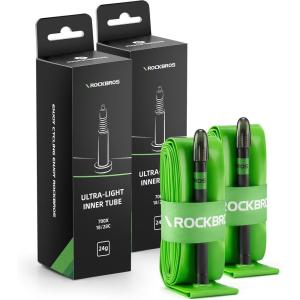 ROCKBROS Bike Tube 700C≈622mm Presta Valve Inner Tubes 700C×18/23/25/28C(65mm/85mm) General TPU Lightweight Easy-Taking Bike Tubes for Cycling(65mm)