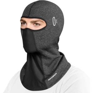 ROCKBROS Cold Weather Balaclava Ski Mask for Men Windproof Thermal Winter Scarf Mask Women Neck Warmer Hood for Cycling(Grey)
