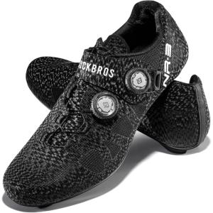 ROCKBROS Cycling Shoes NR3 with 2 Knob Lock Professional for Men – Breathable & Stable Road Bike Shoes(Black)