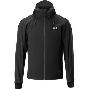ROCKBROS Heated Jacket for Men with Hood, 4 Carbon Fiber Heating Zones & 3 Temperature Settings, Waterproof Windproof(Black)