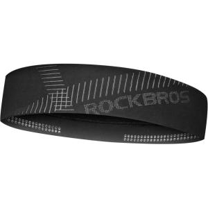 ROCKBROS Mens Headband Running Elastic Non-Slip Sweat Bands Soft Fabric Head Bands for Women Yoga Workout Basketball(black)