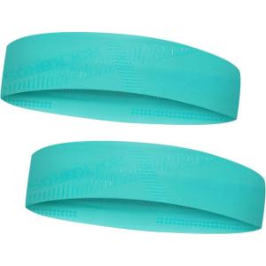 ROCKBROS Mens Headband Running Elastic Non-Slip Sweat Bands Soft Fabric Head Bands for Women Yoga Workout Basketball(blue 2pack)