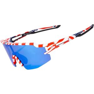 ROCKBROS Photochromic Sports Sunglasses for Men Women Cycling UV Protection(Flag Polarized)