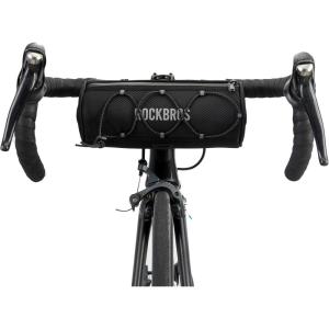 ROCKBROS ROAD TO SKY Bike Handlebar Bag Bicycle Front Bag Bag Storage Bag Lightweight & Sturdy Bicycle Handlebar bag for Road Mountain Bike 2L,Black(Black)