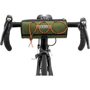 ROCKBROS ROAD TO SKY Bike Handlebar Bag Bicycle Front Bag Bag Storage Bag Lightweight & Sturdy Bicycle Handlebar bag for Road Mountain Bike 2L,Black(Green)