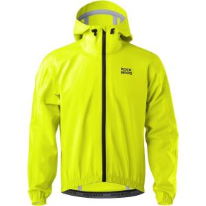 ROCKBROS Reflective Cycling Rain Jacket for Men Cycling Bike Rain Jacket Waterproof Windbreaker Biking Hiking Running