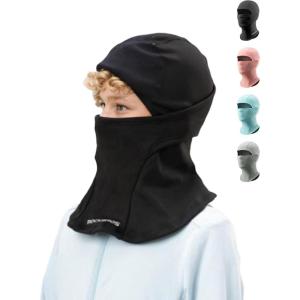 ROCKBROS Ski Mask for Kids Balaclava Windproof Winter Mask for Cold Weather Neck Gaiter for Skiing Snowboarding Outdoor(Black)
