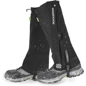 ROCKBROS Snow Boot Leg Gaiters for Hiking Waterproof Leg Gaiter for Skiing Walking Snow Boot Gaiters Tear Resistant Adjustable Gaiters(Small-Medium)