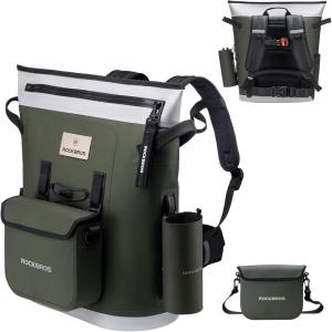 ROCKBROS Soft Cooler Backpack 36 Can Insulated Soft Sided Cooler Bag Leak-Proof with Removeable Pockets Portable for Picnic Beach Camping Outdoor Party