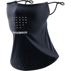 ROCKBROS Summer Cooling Neck Gaiter for Men Women, Face Cover for Sun Protection, Breathable Balaclava for Cycling(Black)