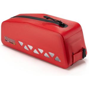 ROCKBROS Top Tube Bike Bag Waterproof Bike Frame Bag Lightweight Buckle Lock Design TPU Material Top Tube Bag Easy Install Cycling Top Tube Front Frame Pack 1L Capacity(Red)