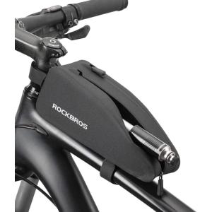ROCKBROS Top Tube Bike Frame Bag – Waterproof, Two Zipper Pockets, Pouch for Bicycles(Medium-1.0L)