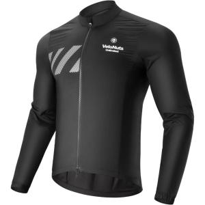 ROCKBROS VNS Men’s Cycling Jacket, Ultralight Windbreaker for Running Cycling Packable(Black)