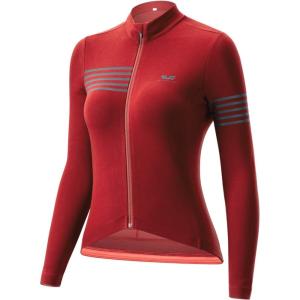 ROCKBROS Winter Cycling Jersey for Women Thermal Long Sleeve Windproof Biking Tops Breathable Jacket(Red)