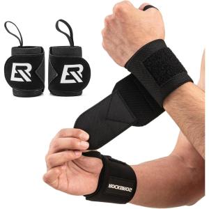 ROCKBROS Wrist Wraps for Weightlifting 22” Weight Lifting Wrist Wraps with Thumb Loop Premium Quality Wrist Straps for Powerlifting Competition, Strength Training, Bodybuilding