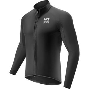 ROCKBROS winter cycling jacket for men woman,Warm long sleeves, fleece windproof jacket for cycling(black).
