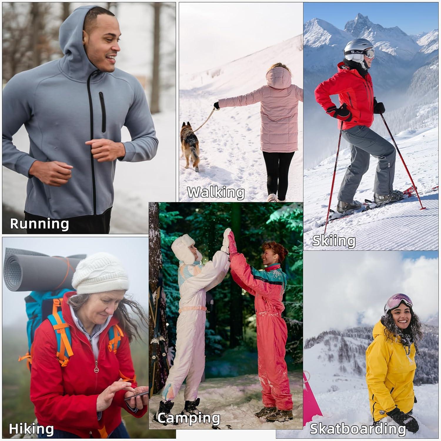 imageROCKBROS Balaclava Ski Mask for Men Cold Weather Scarf Windproof Thermal Winter Neck Warmer Hood for Cycling HikingPink