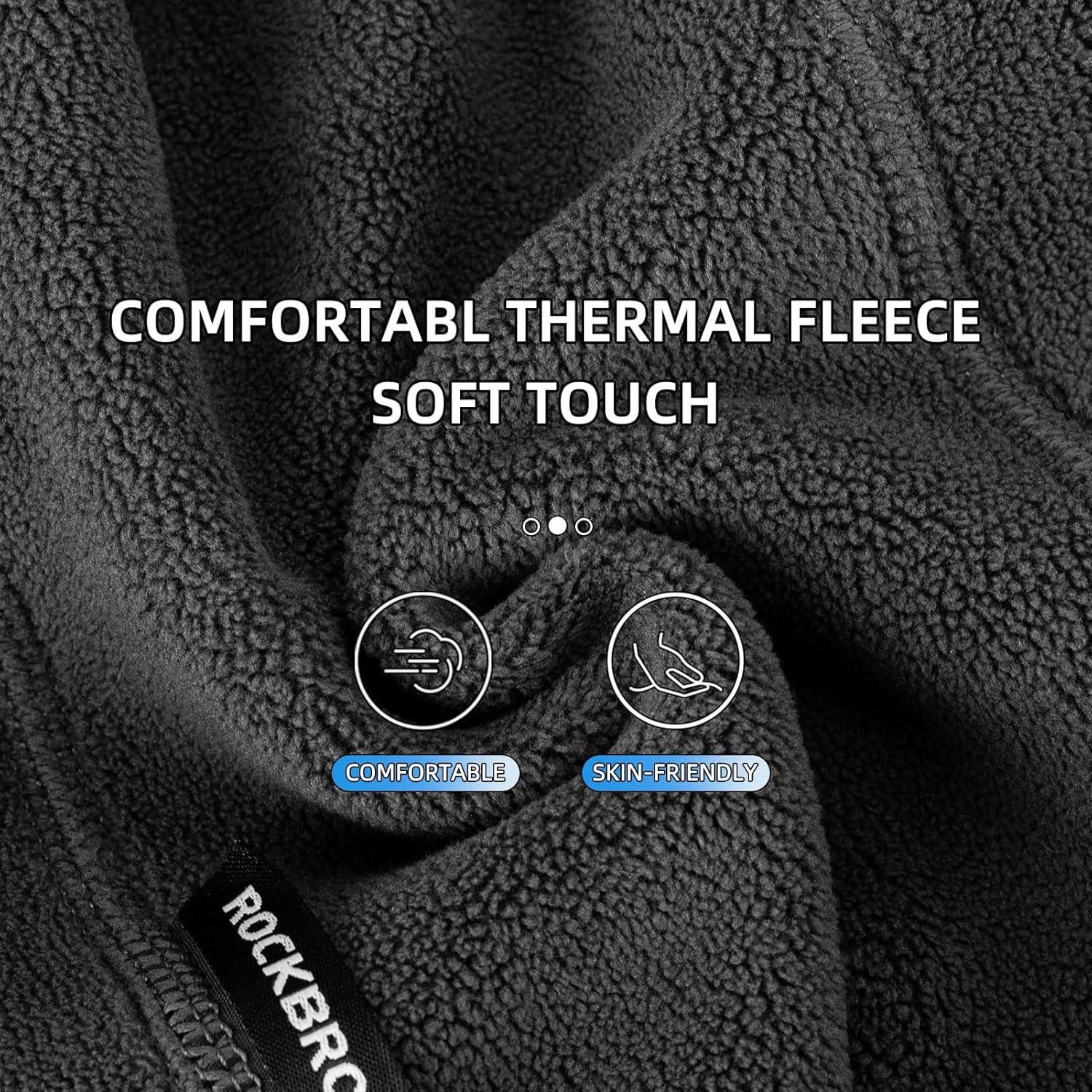 imageROCKBROS Cold Weather Balaclava Ski Mask for Men Windproof Thermal Winter Scarf Mask Women Neck Warmer Hood for CyclingThickfleece Deepgray