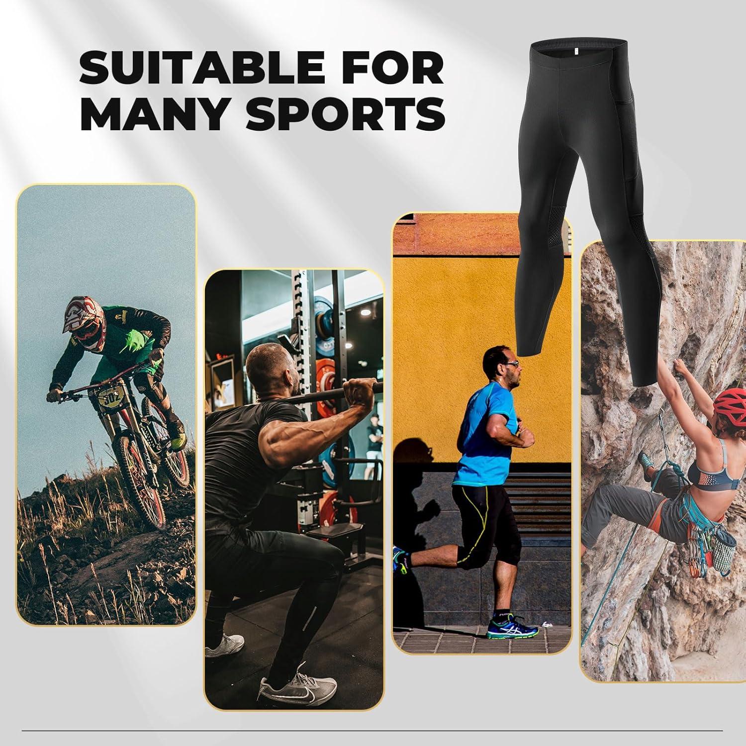 imageROCKBROS Mens Cycling Pants Comfortable Tight MultiFunctional AllSeason Pants Running Outdoor Activities Bike Pants