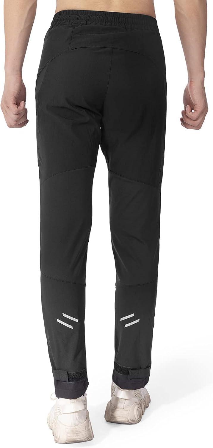 imageROCKBROS Mens Cycling Pants Mountain Bike Pants QuickDry Biking Pants for Running Hiking Outdoor SportsBlack