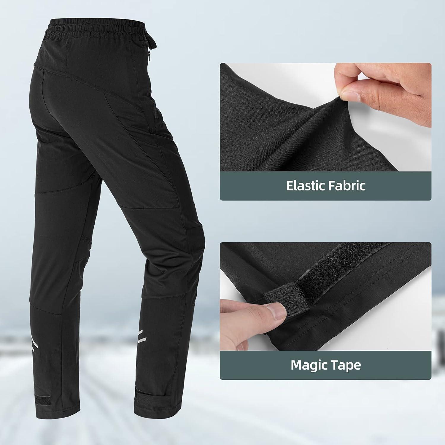 imageROCKBROS Mens Cycling Pants Mountain Bike Pants QuickDry Biking Pants for Running Hiking Outdoor SportsBlack