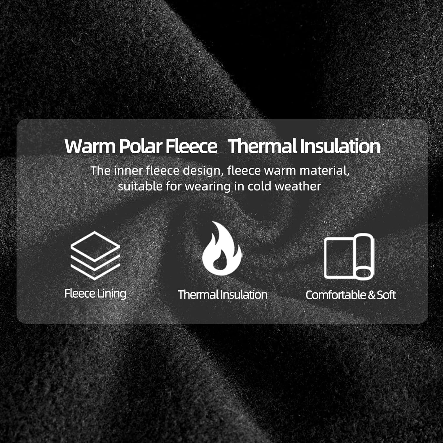 imageROCKBROS Ski Mask for Men Women Winter Balaclava Ski Mask Under Helmets with Glasses Holes Thermal Fleece for Cold WeatherBlack Short Neck 2