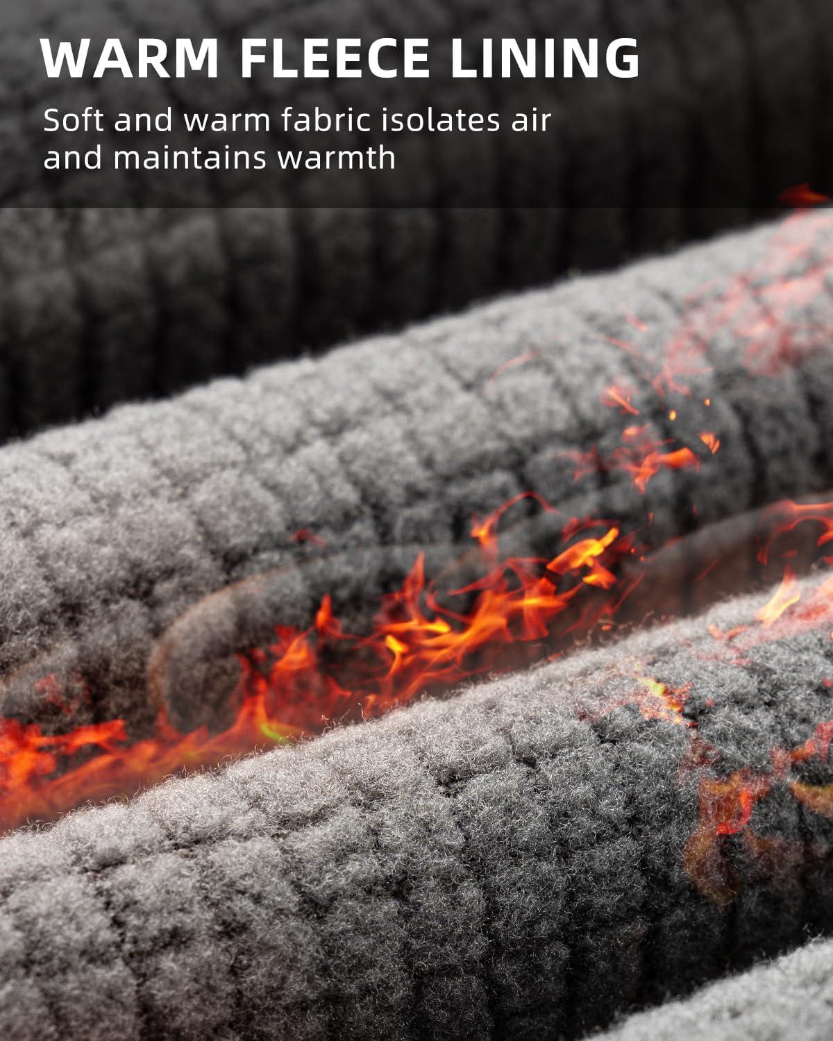 imageROCKBROS Winter Cycling Pants Windproof Warm Bike Pants for Men Cold Weather Cycling Pants Fleece Lined Outdoor Hiking PantsBlack